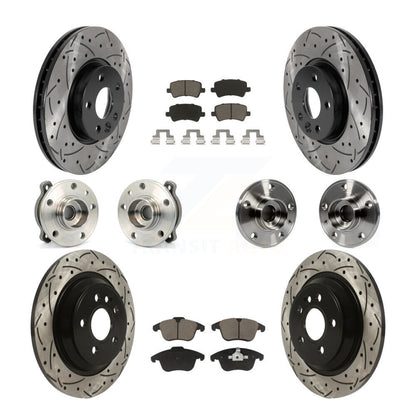 Kit de plaquettes de rotor de frein revêtues de roulement de moyeu avant et arrière (10 pièces) pour Volvo S60 AW 13-14