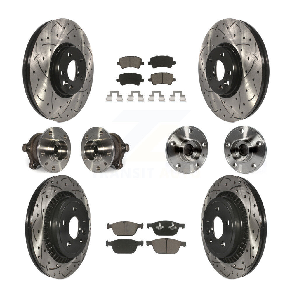 Kit de plaquettes de rotor de frein, roulement de moyeu avant et arrière (10 pièces) pour Volvo XC60 AW 10-15
