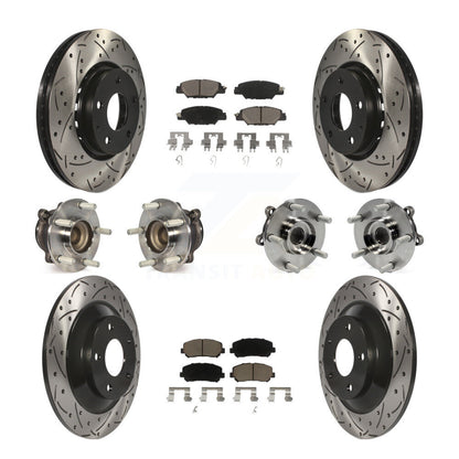 Kit de Rotor et de plaquettes de frein à disque revêtus de roulement de moyeu avant et arrière (10 pièces) pour Mazda CX-