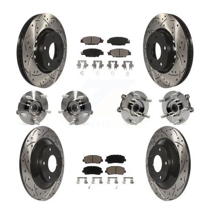 Kit de Rotor et de plaquettes de frein à disque revêtus de roulement de moyeu avant et arrière (10 pièces) pour Mazda CX-