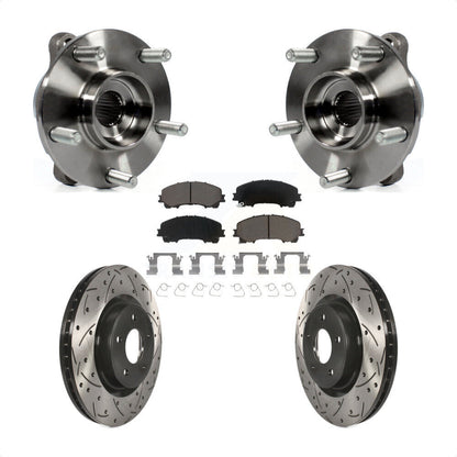 Kit de plaquettes de Rotor de frein, roulement de moyeu avant, fente percée, pour INFINITI Q50 QX50 Q60 AW