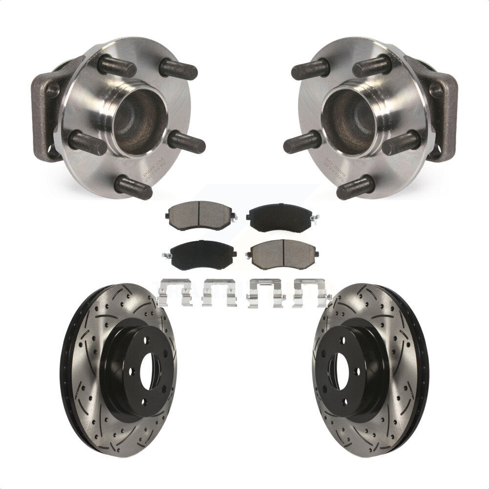 Kit de plaquettes de Rotor de frein, roulement de moyeu avant, fente de perçage, pour Scion FR-S Subaru BR