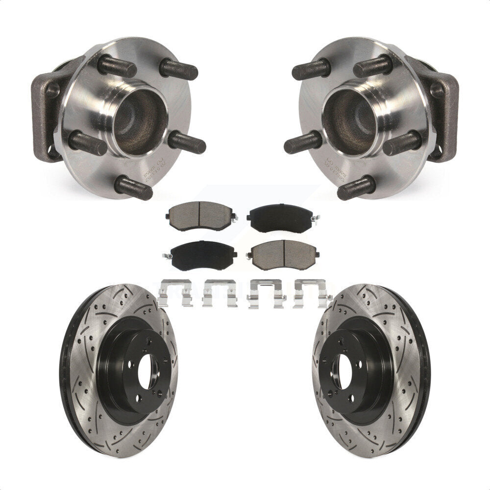 Kit de plaquettes de Rotor de frein, roulement de moyeu avant, fente percée, pour Scion FR-S Subaru BRZ 8
