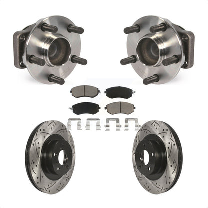 Kit de plaquettes de Rotor de frein, roulement de moyeu avant, fente percée, pour Scion FR-S Subaru BRZ 8