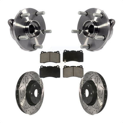 Kit de plaquettes de Rotor de frein, roulement de moyeu avant, fente de perçage, pour Subaru Impreza WRX ST