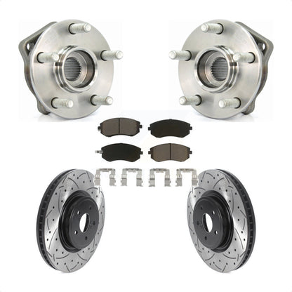 Ensemble de roulements de moyeu avant, fente de perçage, Kit de plaquettes de Rotor de frein pour Subaru Legac