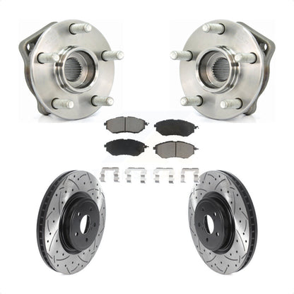Kit de plaquettes de Rotor de frein, roulement de moyeu avant, fente de perçage, pour Subaru Outback Legac