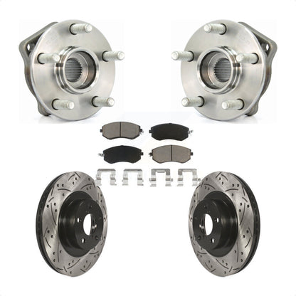 Kit de plaquettes de Rotor de frein, roulement de moyeu avant, fente de perçage, pour Subaru Impreza Forester X