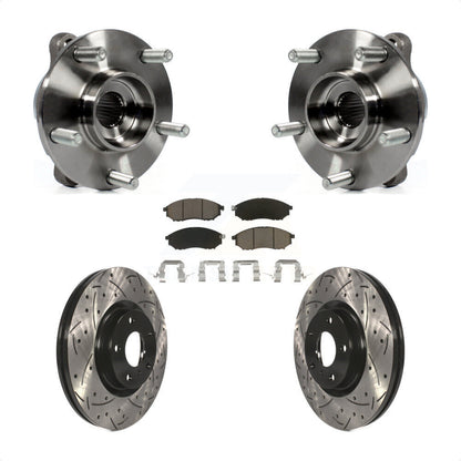 Kit de plaquettes de Rotor de frein, roulement de moyeu avant, fente de perçage, pour INFINITI G37 EX35 G35 QX5