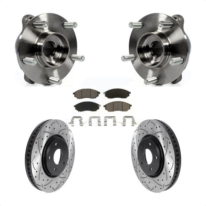 Kit de Rotor et de plaquettes de frein à fente percée, roulement de moyeu avant pour INFINITI FX35 FX37 FX4