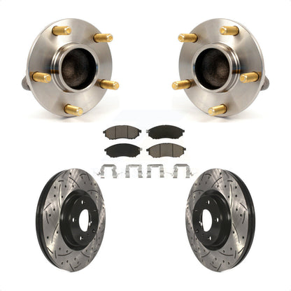 Kit de plaquettes de Rotor de frein, roulement de moyeu avant, fente percée, pour INFINITI G35 Nissan 350