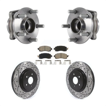 Kit de plaquettes de Rotor de frein, roulement de moyeu avant, fente percée, pour Subaru Crosstrek Imprez