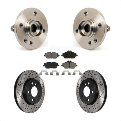 Kit de plaquettes de Rotor de frein, roulement de moyeu avant, fente de perçage, pour Mini Cooper 2014 – 2015 1.6