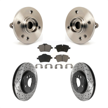 Kit de plaquettes de Rotor de frein, roulement de moyeu avant, fente de perçage, pour Mini Cooper 2014 – 2015 1.6