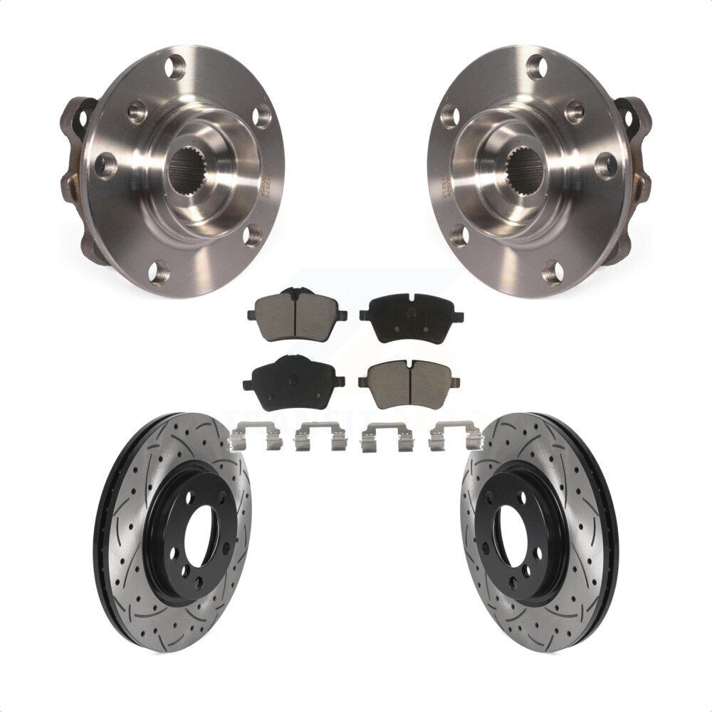 Kit de plaquettes de Rotor de frein, roulement de moyeu avant, fente de perçage, pour Mini Cooper Countryma