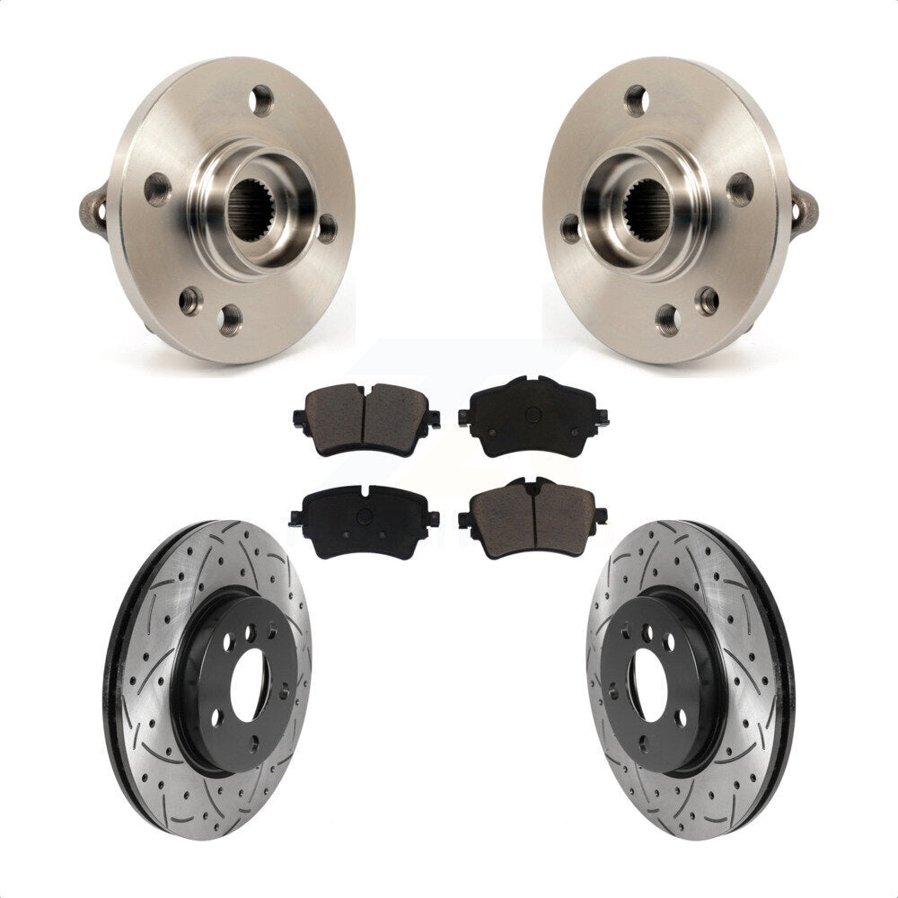 Kit de plaquettes de Rotor de frein, roulement de moyeu avant, fente de perçage, pour Mini Cooper 2015 1.6