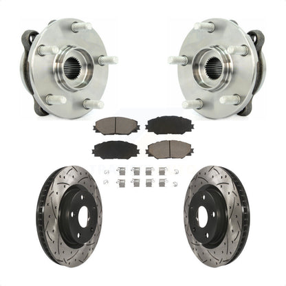 Kit de plaquettes de Rotor de frein, roulement de moyeu avant, fente de perçage, pour Toyota RAV4 Scion tC Mira