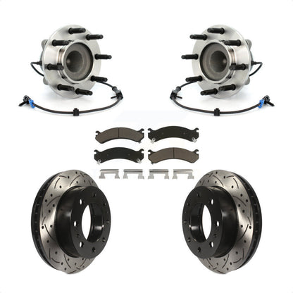Kit de plaquettes de Rotor de frein, roulement de moyeu avant, fente de perçage, pour Chevrolet GMC Express 250