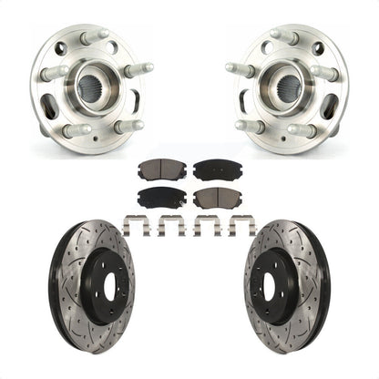 Kit de plaquettes de Rotor de frein, roulement de moyeu avant, fente de perçage, pour Chevrolet Equinox GMC Buic