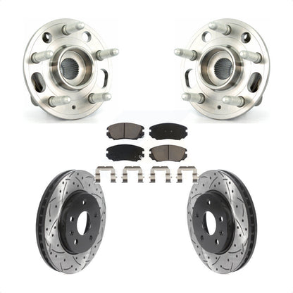 Kit de plaquettes de Rotor de frein, roulement de moyeu avant, fente de perçage, pour Chevrolet Malibu Buic