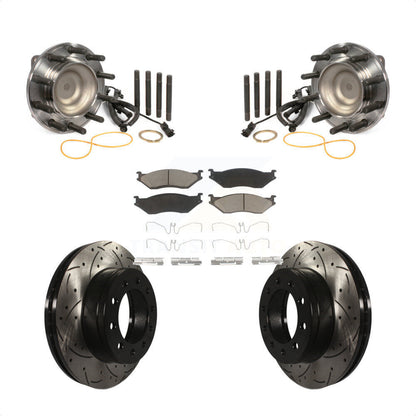 Kit de plaquettes de Rotor de frein, roulement de moyeu avant, fente de perçage, pour Ford F-450 Super Duty F-55