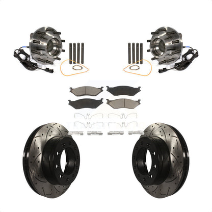 Kit de plaquettes de Rotor de frein, roulement de moyeu avant, fente de perçage, pour Ford F-450 Super Duty F-55