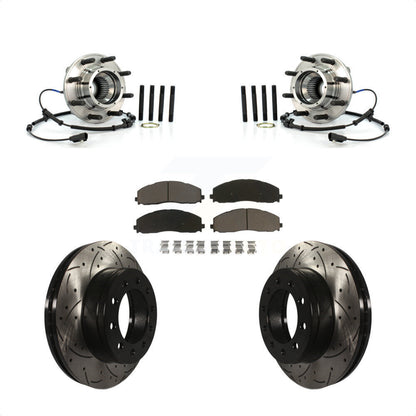 Kit de plaquettes de Rotor de frein, roulement de moyeu avant, fente percée, pour Ford F-250 Super Duty 4W