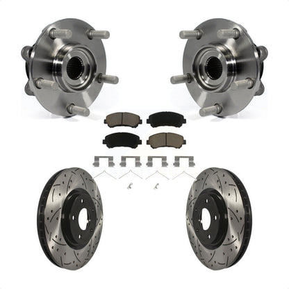 Kit de plaquettes de Rotor de frein, roulement de moyeu avant, fente de perçage, pour Nissan Juke Nismo R 14-17