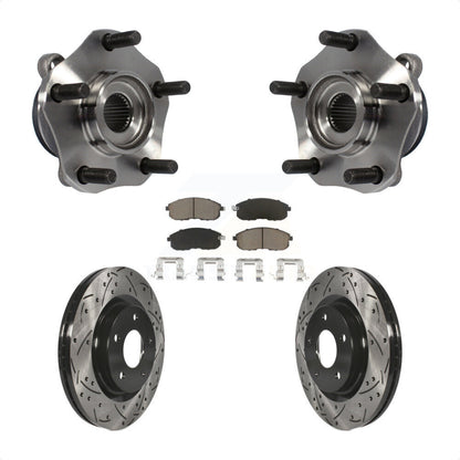 Kit de plaquettes de Rotor de frein, roulement de moyeu avant, fente de perçage, pour Nissan Sentra Turbocharge
