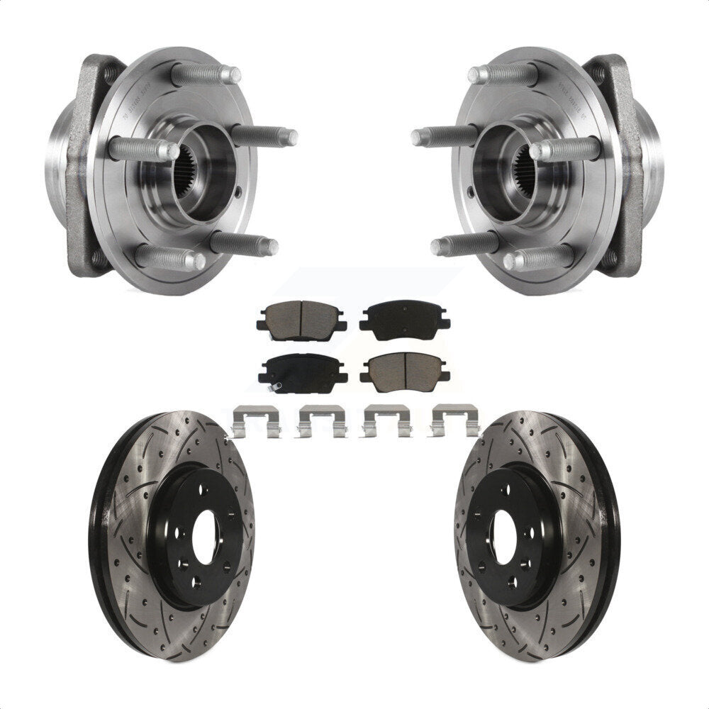Kit de plaquettes de Rotor de frein, roulement de moyeu avant, fente percée, pour Chevrolet Cruze Volt Bol