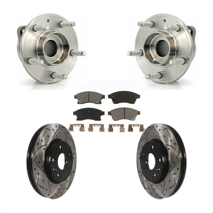 Kit de plaquettes de Rotor de frein, roulement de moyeu avant, fente de perçage, pour moteur à gaz Chevrolet Cruze