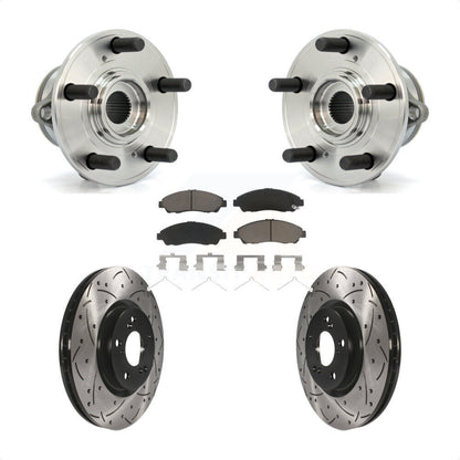 Kit de plaquettes de Rotor de frein, roulement de moyeu avant, fente percée, pour Honda Pilot Acura MDX ZD