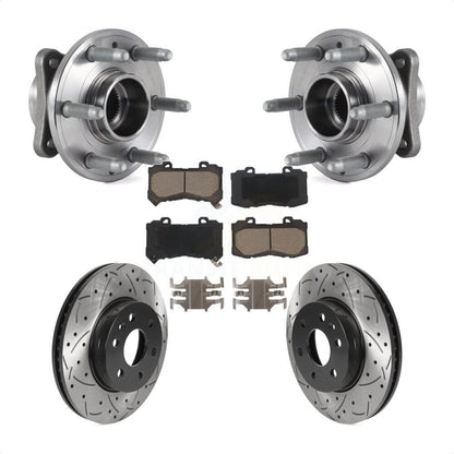 Kit de plaquettes de Rotor de frein, roulement de moyeu avant, fente de perçage, pour Chevrolet Colorado GMC 4W