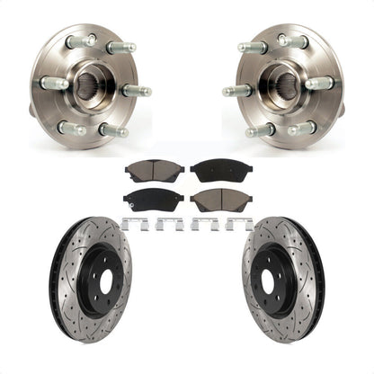 Kit de plaquettes de Rotor de frein, roulement de moyeu avant, fente de perçage, pour Cadillac SRX Saab 9-4