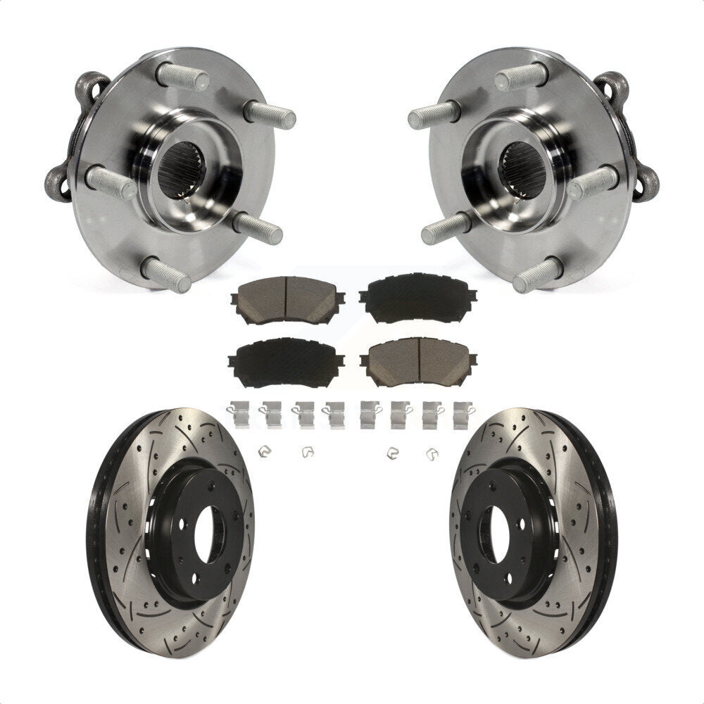 Kit de plaquettes de Rotor de frein, roulement de moyeu avant, fente de perçage, pour Mazda 6, aspiration naturelle