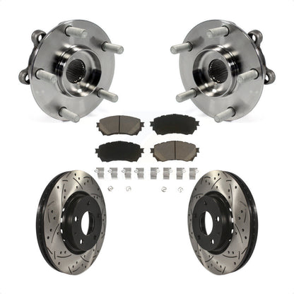 Kit de plaquettes de Rotor de frein, roulement de moyeu avant, fente de perçage, pour Mazda 6, aspiration naturelle