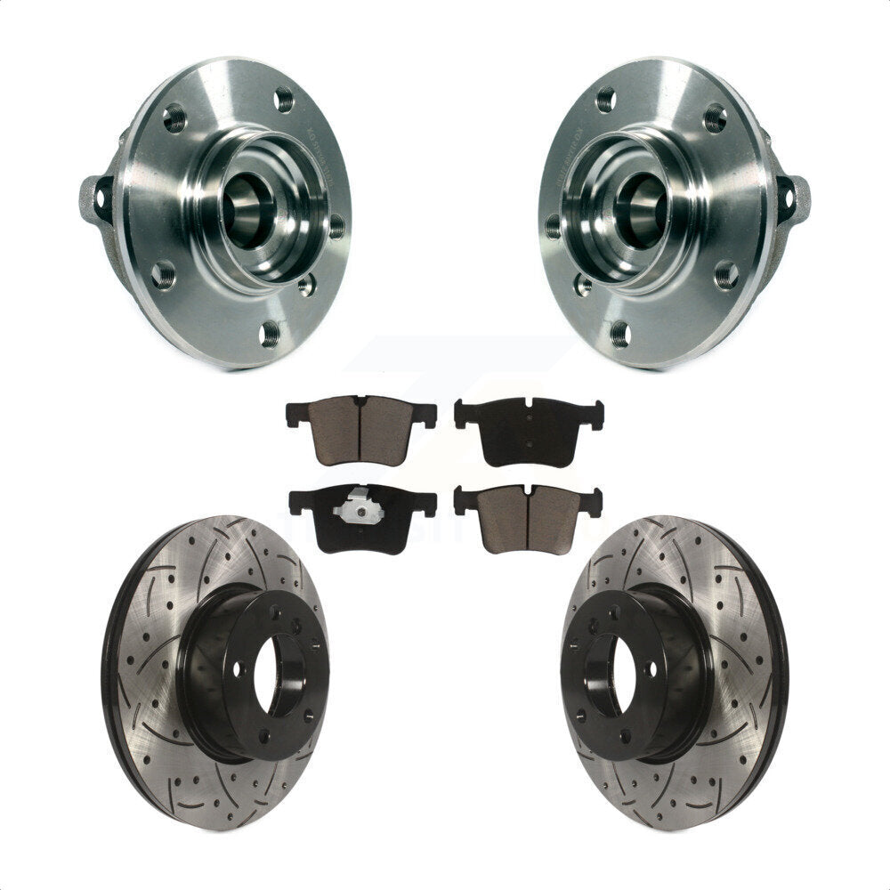 Kit de plaquettes de Rotor de frein, roulement de moyeu avant, fente percée, pour BMW 328i xDrive 320i 228