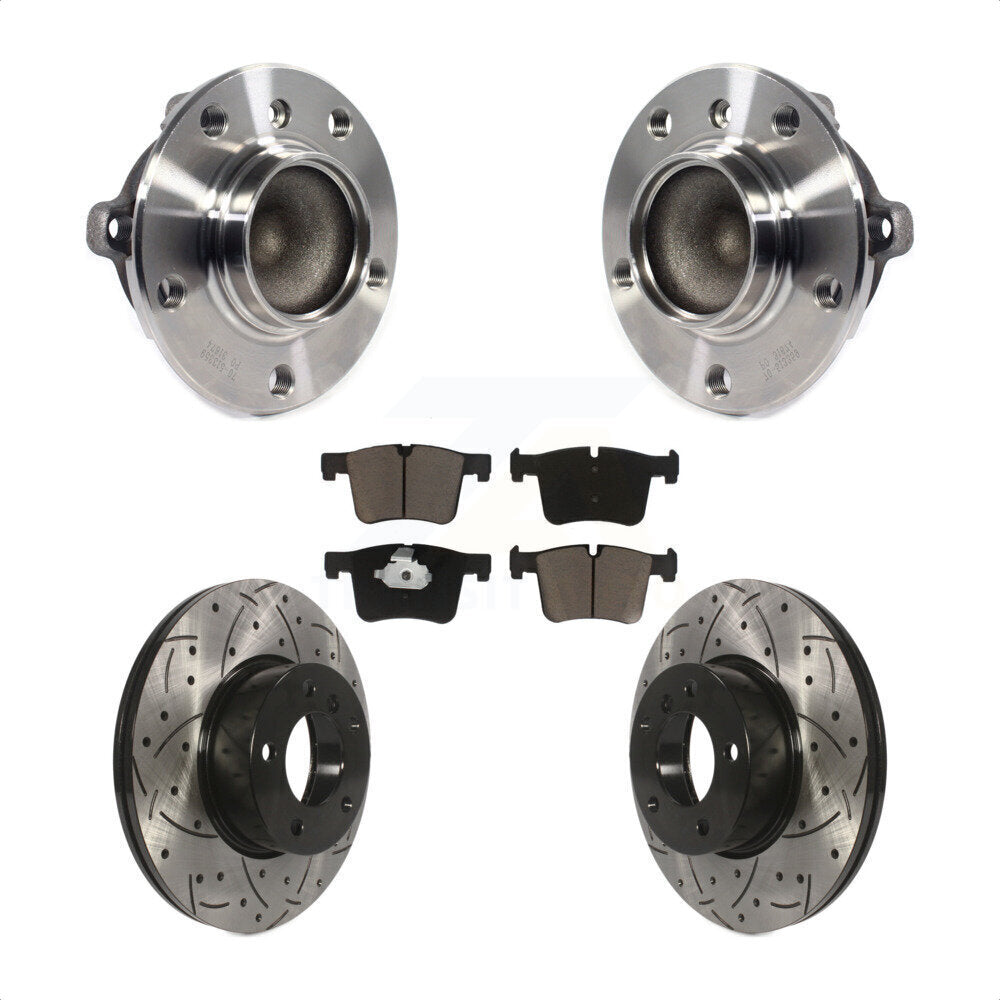 Kit de Rotor et de plaquettes de frein à fente percée, roulement de moyeu avant, pour BMW 328i 320i 228i 428