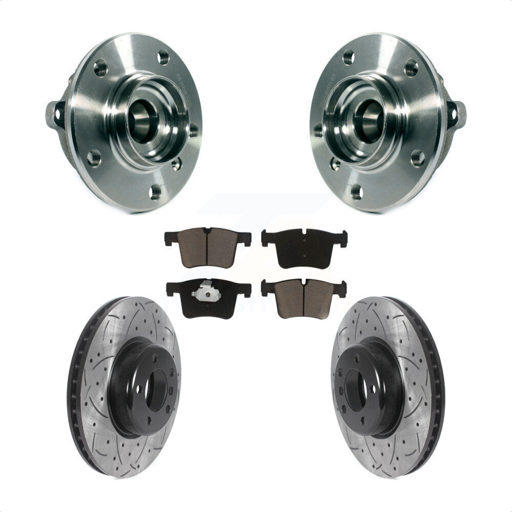Kit de plaquettes de Rotor de frein, ensemble de roulements de moyeu avant, fente de perçage, pour BMW 335i xDrive G