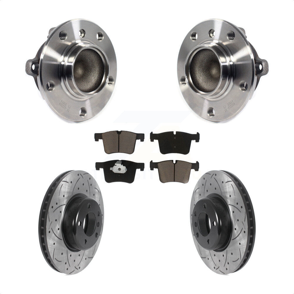 Kit de plaquettes de Rotor de frein à fente percée, ensemble de roulements de moyeu avant pour BMW 335