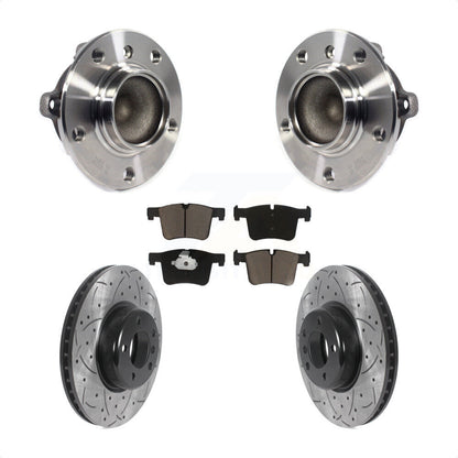 Kit de plaquettes de Rotor de frein à fente percée, ensemble de roulements de moyeu avant pour BMW 335