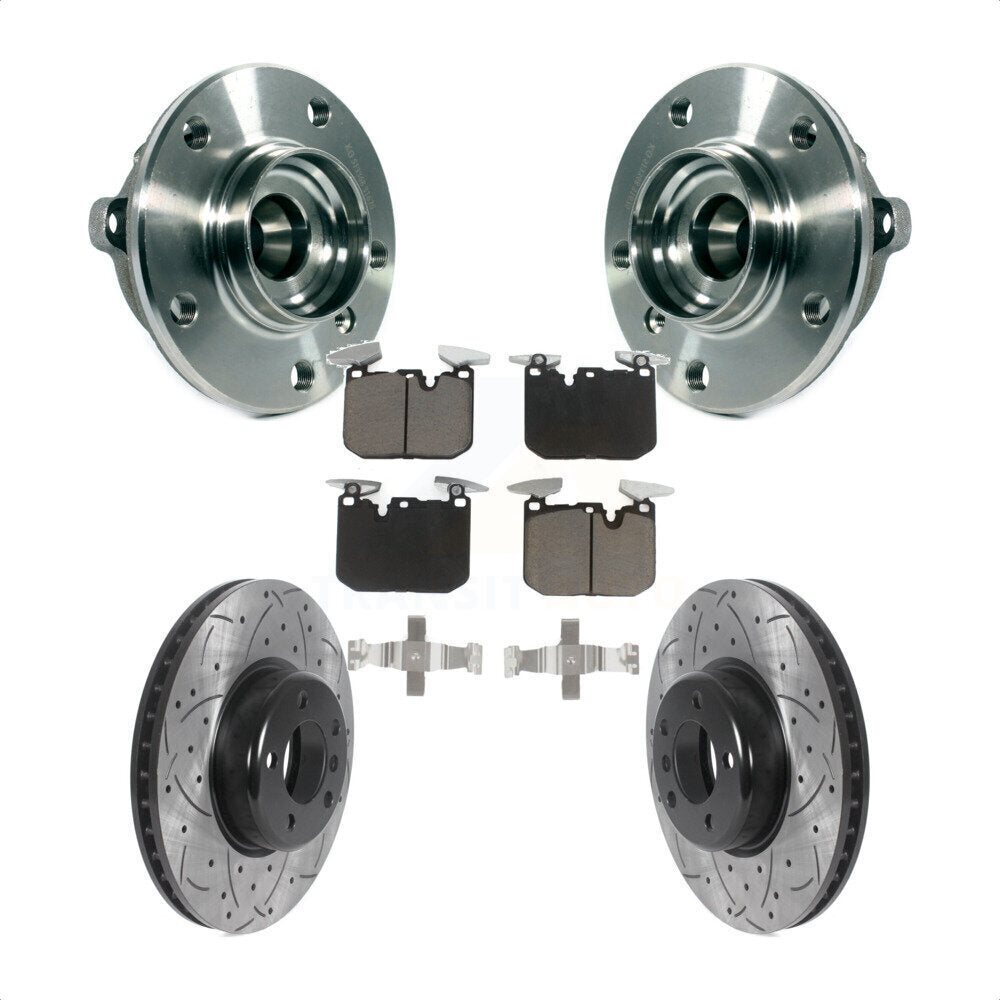 Kit de plaquettes de Rotor de frein, roulement de moyeu avant, fente percée, pour BMW 328i xDrive 320i 228