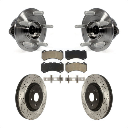 Kit de plaquettes de Rotor de frein, roulement de moyeu avant, fente percée, pour Jeep Grand Cherokee Dodg