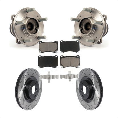 Kit de plaquettes de Rotor de frein, roulement de moyeu avant, fente de perçage, pour Hyundai Genesis Equu