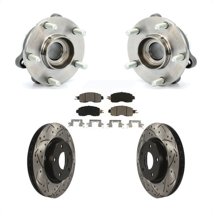 Kit de plaquettes de Rotor de frein, ensemble de roulements de moyeu avant, fente de perçage, pour Nissan Altim