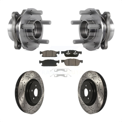 Kit de plaquettes de Rotor de frein, roulement de moyeu avant, fente de perçage, pour Ford Edge Lincoln Nautilu