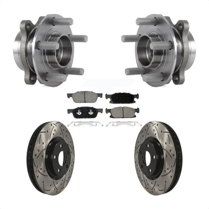 Kit de plaquettes de Rotor de frein avec fente de perçage revêtue de roulement de moyeu avant pour Lincoln Continenta