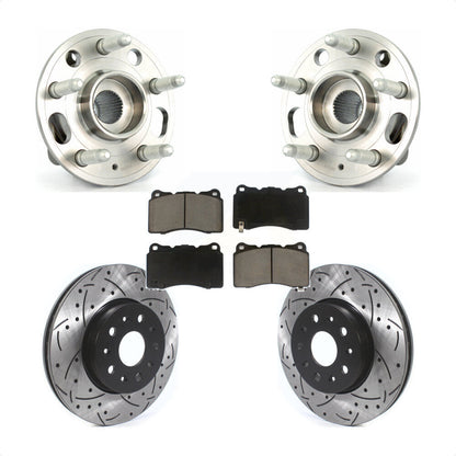 Ensemble de roulements de moyeu avant, fente de perçage, Kit de plaquettes de Rotor de frein pour Cadillac CT