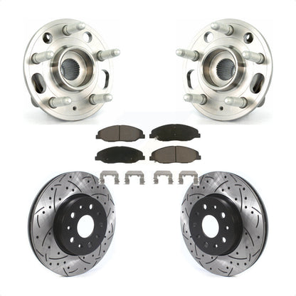 Ensemble de roulements de moyeu avant, fente de perçage, Kit de plaquettes de Rotor de frein pour Cadillac CT