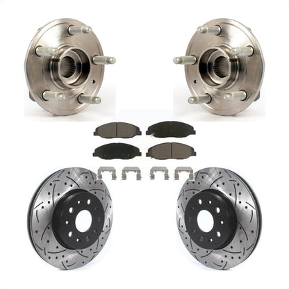 Ensemble de roulements de moyeu avant, fente de perçage, Kit de plaquettes de Rotor de frein pour Cadillac CT